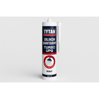 Silikon sanitarny TYTAN PROFESSIONAL TURBO UPG 280 ml - biały