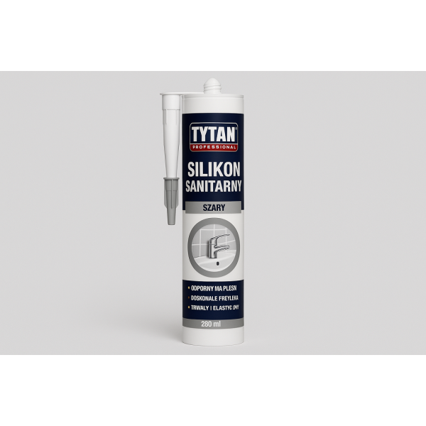 TYTAN PROFESSIONAL Silikon Sanitarny 280 ml szary PL