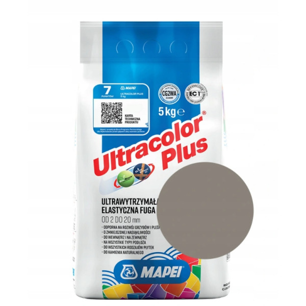 Fuga Mapei Ultracolor Plus 113 szara 5 kg - Flexbud24.pl