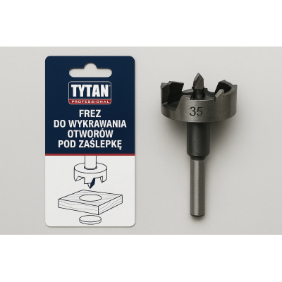 Frez TYTAN PROFESSIONAL do otworów pod zaślepkę