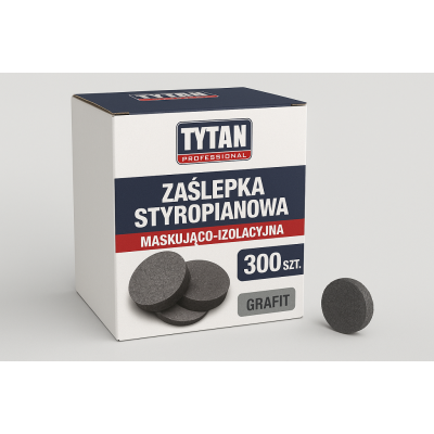 Zaślepki styropianowe TYTAN PROFESSIONAL - 300 szt. grafit