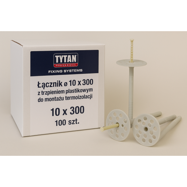 TYTAN PROFESSIONAL Fixing systems Łącznik O 10 x 300 z trzpieniem plastikowym do montażu termoizolacji 100 szt PL
