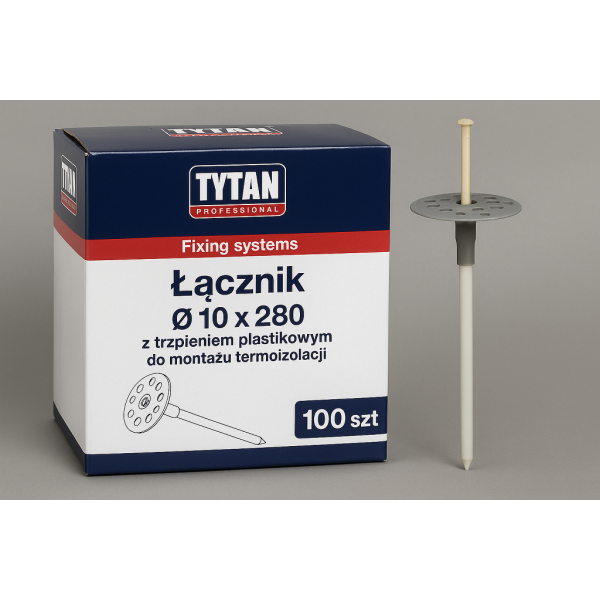 TYTAN PROFESSIONAL Fixing systems Łącznik O 10 x 280 z trzpieniem plastikowym do montażu termoizolacji 100 szt PL