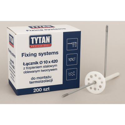 Złącznik termoizolacji 10x420 z trzpieniem stalowym - 200 szt.