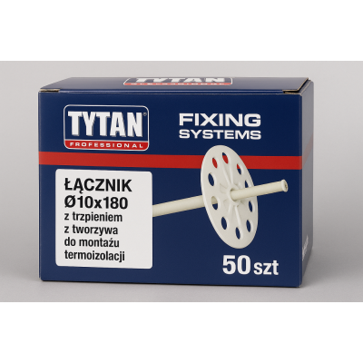 Zestaw łączników do montażu termoizolacji - TYTAN PROFESSIONAL O10x180 - 50 szt.