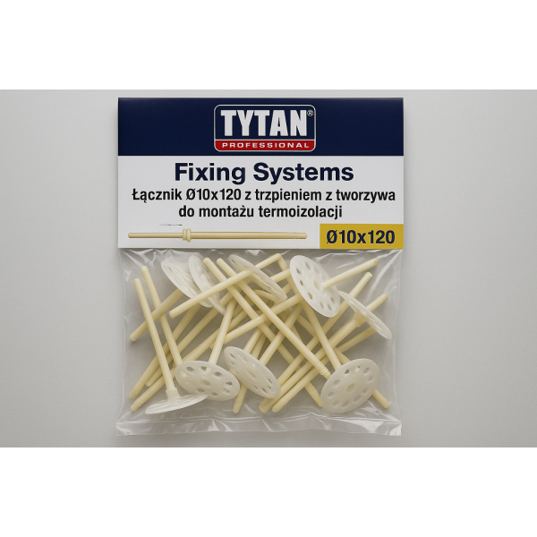 TYTAN PROFESSIONAL Fixing Systems Łącznik O10x120 z trzpieniem z tworzywa do montażu termoizolacji 50 szt PL