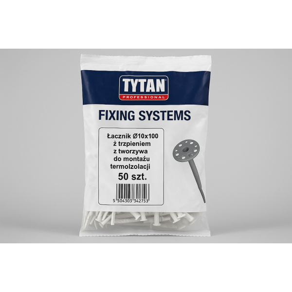 TYTAN PROFESSIONAL Fixing Systems Łącznik O10x100 z trzpieniem z tworzywa do montażu termoizolacji 50 szt PL
