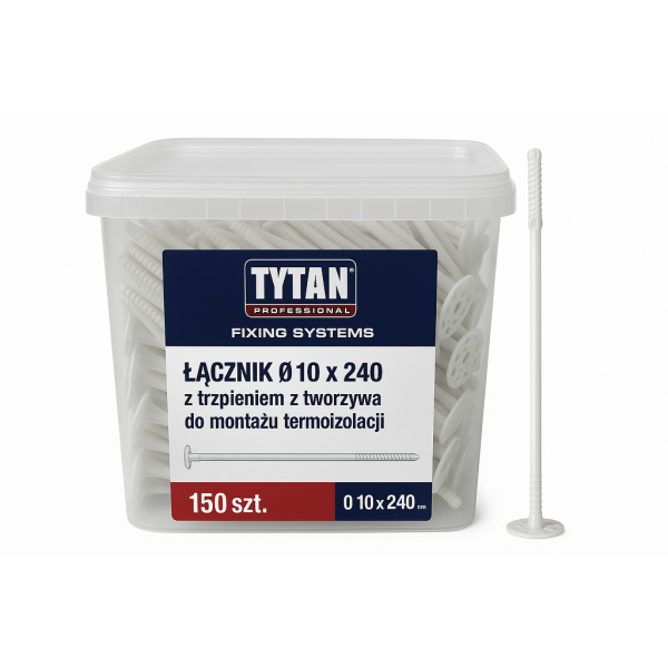 TYTAN PROFESSIONAL Fixing systems Łącznik O 10 x 240 z trzpieniem z tworzywa do montażu termoizolacji 150 szt PL