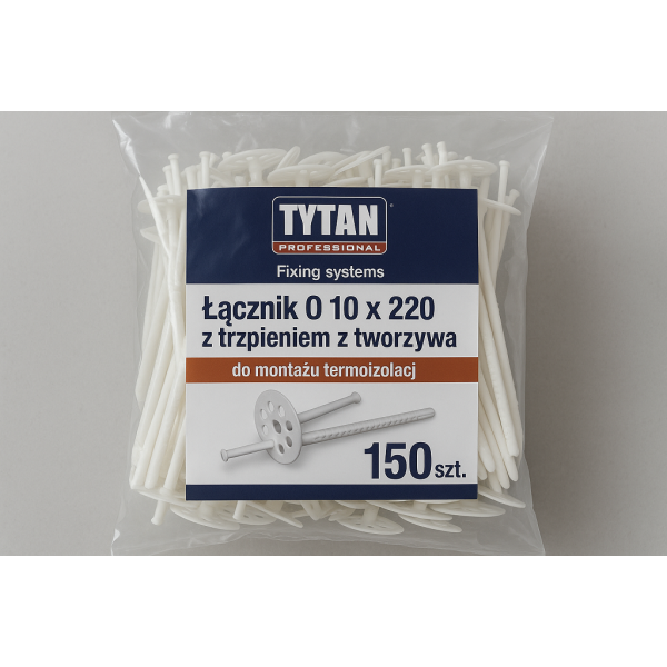 TYTAN PROFESSIONAL Fixing systems Łącznik O 10 x 220 z trzpieniem z tworzywa do montażu termoizolacji 150 szt PL