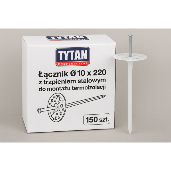 TYTAN PROFESSIONAL Fixing systems Łącznik O 10 x 220 z trzpieniem stalowym do montażu termoizolacji 150 szt PL