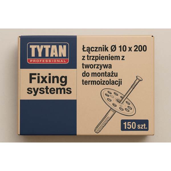 TYTAN PROFESSIONAL Fixing systems Łącznik O 10 x 200 z trzpieniem z tworzywa do montażu termoizolacji 150 szt PL