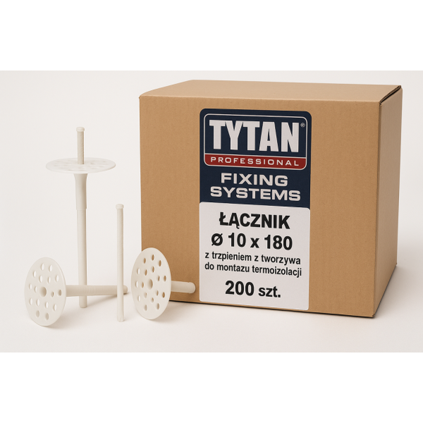 TYTAN PROFESSIONAL Fixing systems Łącznik O 10 x 180 z trzpieniem z tworzywa do montażu termoizolacji 200 szt PL