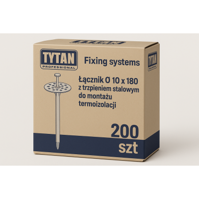 Łącznik O 10 x 180 z trzpieniem stalowym - mocowanie termoizolacji