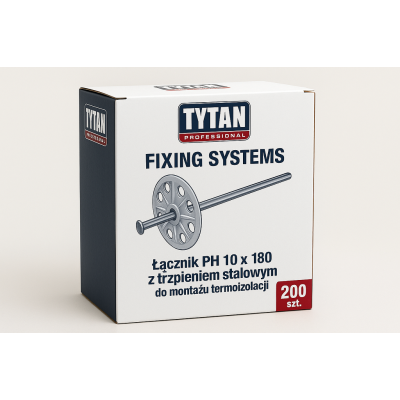 Łącznik O 10 x 180 z trzpieniem stalowym - mocowanie termoizolacji