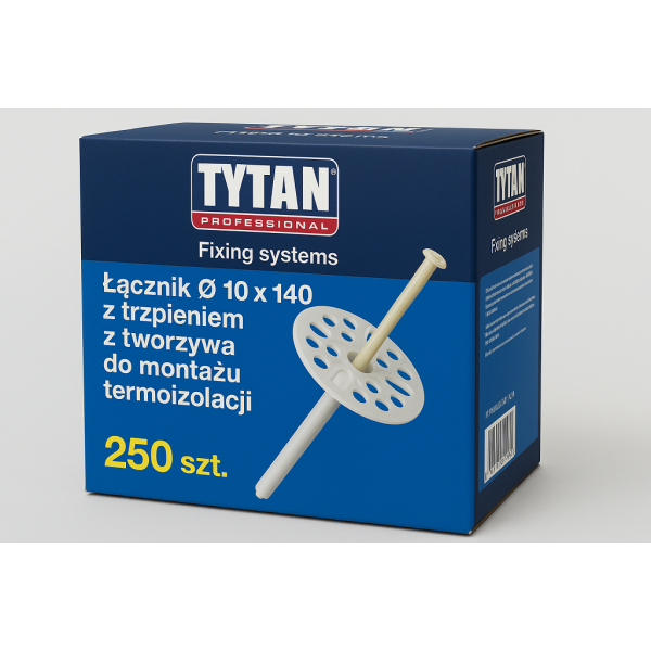 TYTAN PROFESSIONAL Fixing systems Łącznik O 10 x 140 z trzpieniem z tworzywa do montażu termoizolacji 250 szt PL