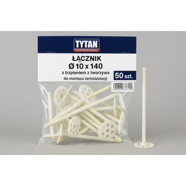 TYTAN PROFESSIONAL Fixing systems Łącznik O 10 x 140 z trzpieniem z tworzywa do montażu termoizolacji 50 szt PL