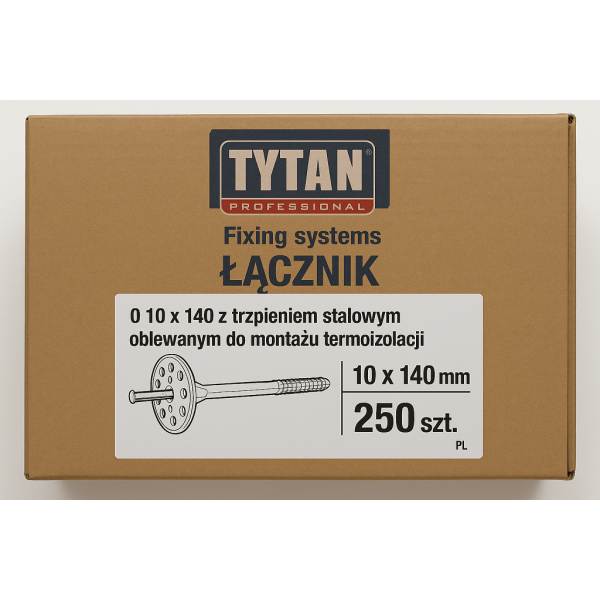 TYTAN PROFESSIONAL Fixing systems Łącznik O 10 x 140 z trzpieniem stalowym oblewanym do montażu termoizlacji 250 szt PL