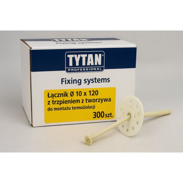TYTAN PROFESSIONAL Fixing systems Łącznik O 10 x 120 z trzpieniem z tworzywa do montażu termoizolacji 300 szt PL