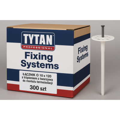 Najwyższej jakości łącznik termoizolacji 10x120 z trzpieniem - zestaw 300 szt.