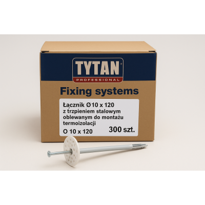 Zestaw łączników do termoizolacji - TYTAN PROFESSIONAL O 10 x 120 z trzpieniem - 300 szt.