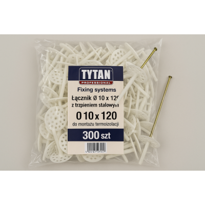 Zestaw łączników do termoizolacji - TYTAN PROFESSIONAL O 10 x 120 z trzpieniem - 300 szt.