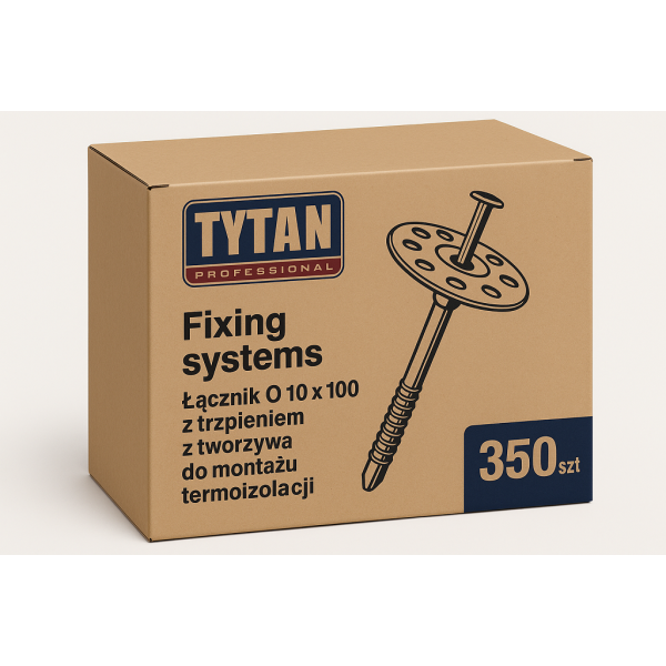 TYTAN PROFESSIONAL Fixing systems Łącznik O 10 x 100 z trzpieniem z tworzywa do montażu termoizolacji 350 szt PL
