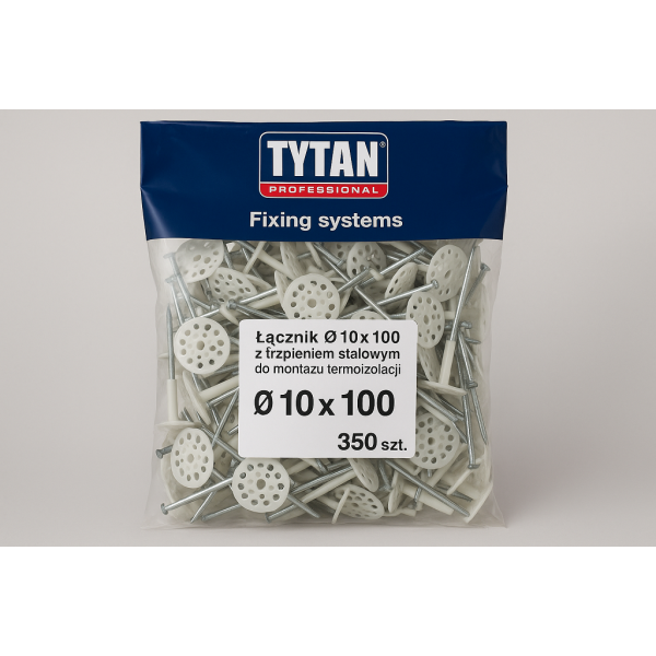 TYTAN PROFESSIONAL Fixing systems Łącznik O 10 x 100 z trzpieniem stalowym do montażu termoizolacji 350 szt PL