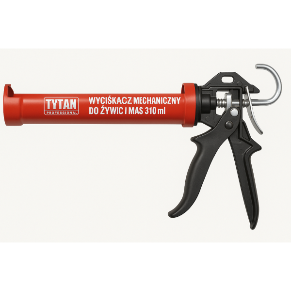 TYTAN PROFESSIONAL Wyciskacz mechaniczny do żywic i mas 310 ml czerwony PL