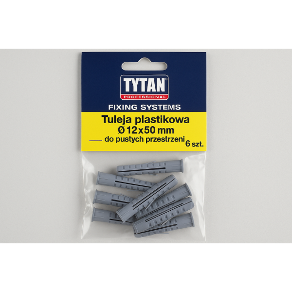 TYTAN PROFESSIONAL Fixing Systems Tuleja plastikowa O12x50 mm do pustych przestrzeni 6 szt PL