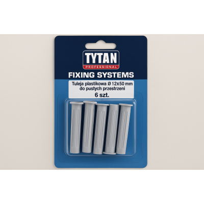 Kotwy chemiczne: Tuleje plastikowe 12x50 mm - 6 szt.
