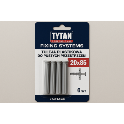 Kotwy chemiczne TYTAN PROFESSIONAL - Tuleje plastikowe 20x85 (6 szt)
