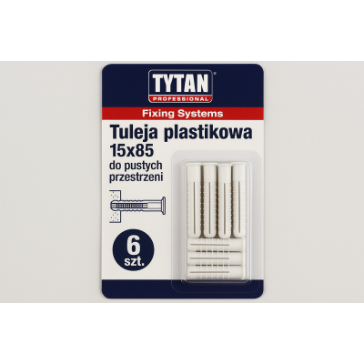 Kotwy chemiczne: Tuleje plastikowe 15x85 do pustych przestrzeni