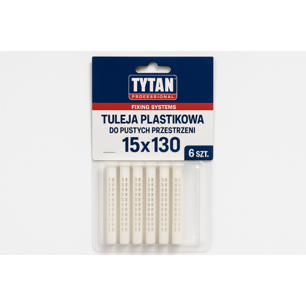 TYTAN PROFESSIONAL Fixing Systems Tuleja plastikowa 15x130 do pustych przestrzeni 6 szt PL