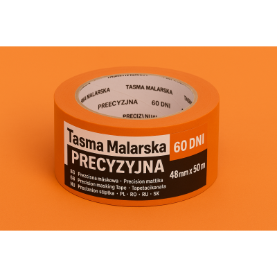 Taśma Malarska Precyzyjna 60 dni 48mm x 50m pomarańczowy BG-CZ-GB-HU-PL-RO-RU-SK | Flexbud24