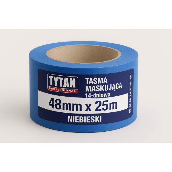 TYTAN PROFESSIONAL Taśma Maskująca 14-dniowa 38mm x 25m niebieski  BG-CZ-GB-HU-PL-RO-RU-SK