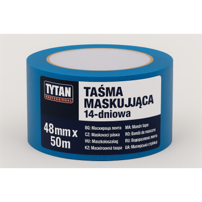TYTAN PROFESSIONAL Taśma Maskująca 14-dniowa 48mm x 50m niebieski BG-CZ-HU-KZ-PL-RO-RU-SK-UA | Flexbud24