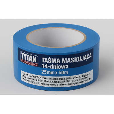 TYTAN PROFESSIONAL Taśma Maskująca 14-dniowa 25mm x 50m niebieski BG-CZ-HU-KZ-PL-RO-RU-SK-UA | Flexbud24