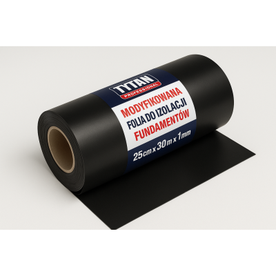 Folia izolacyjna do fundamentów 25cm x 30m x 1mm