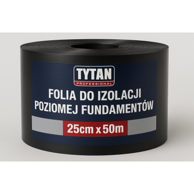 Folia izolacyjna do fundamentów 25cm x 50m - TYTAN PROFESSIONAL