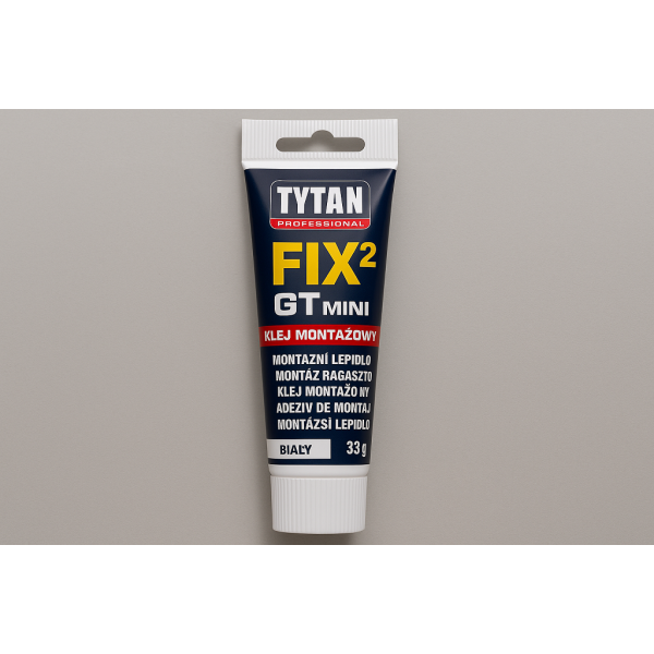 TYTAN PROFESSIONAL FIX2 GT MINI Klej montażowy w tubce 33 g biały BG-CZ-EN-HU-PL-RO-SK