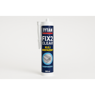 Klej montażowy TYTAN PROFESSIONAL FIX2 CLEAR 290 ml - Bezbarwny