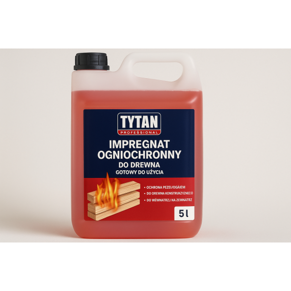 TYTAN PROFESSIONAL Impregnat ogniochronny do drewna gotowy do użycia 5 l PL