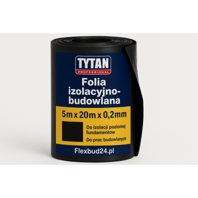 Folia izolacyjno-budowlana TYTAN PROFESSIONAL - 5m x 20m x 0,2mm czarny