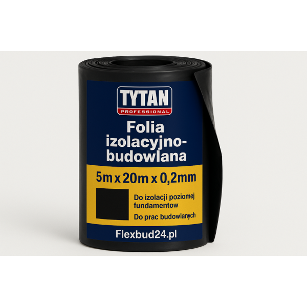 TYTAN PROFESSIONAL Folia izolacyjno-budowlana 5m x 20m x 0,2mm czarny PL
