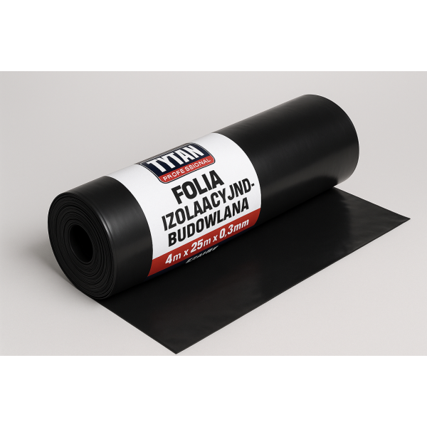 TYTAN PROFESSIONAL Folia izolacyjno-budowlana 4m x 25m x 0,3mm czarny PL