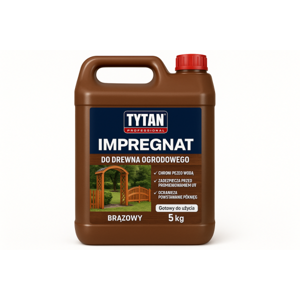 TYTAN PROFESSIONAL Impregnat do drewna ogrodowego Gotowy do użycia 5 kg brązowy PL