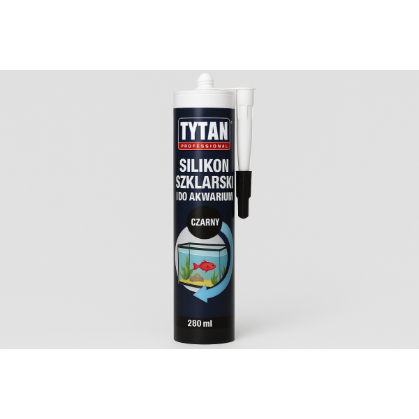 TYTAN PROFESSIONAL Silikon szklarski i do akwarium 280 ml czarny PL