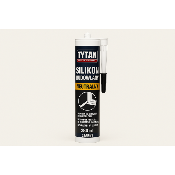 TYTAN PROFESSIONAL Silikon Budowlany Neutralny 280 ml czarny PL