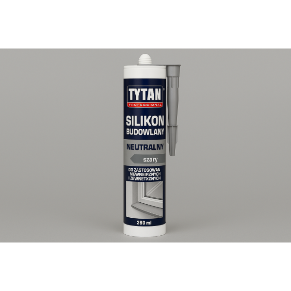 TYTAN PROFESSIONAL Silikon Budowlany Neutralny 280 ml szary PL