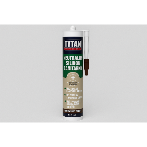 TYTAN PROFESSIONAL Neutralny Silikon Sanitarny 310 ml 180 brązowy ciemny CZ-PL-SK-UA